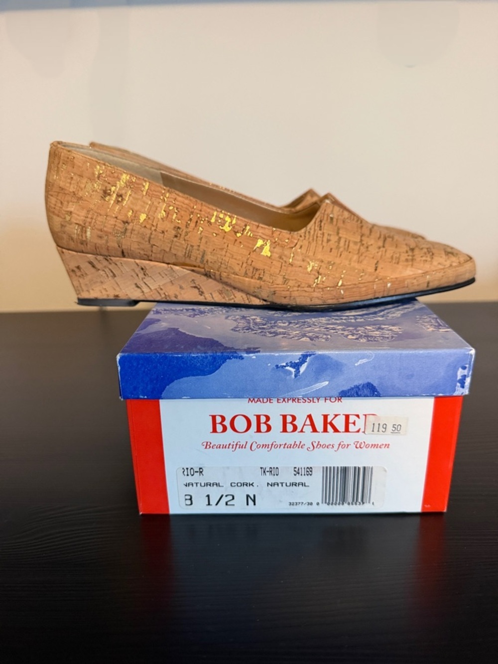 Bob Barker Women's Cork Slip-On Loafers in Natural Tan